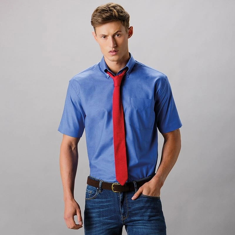 Workwear Short Sleeve Oxford Shirt | BLACK Crystal Soul Teen Fresh