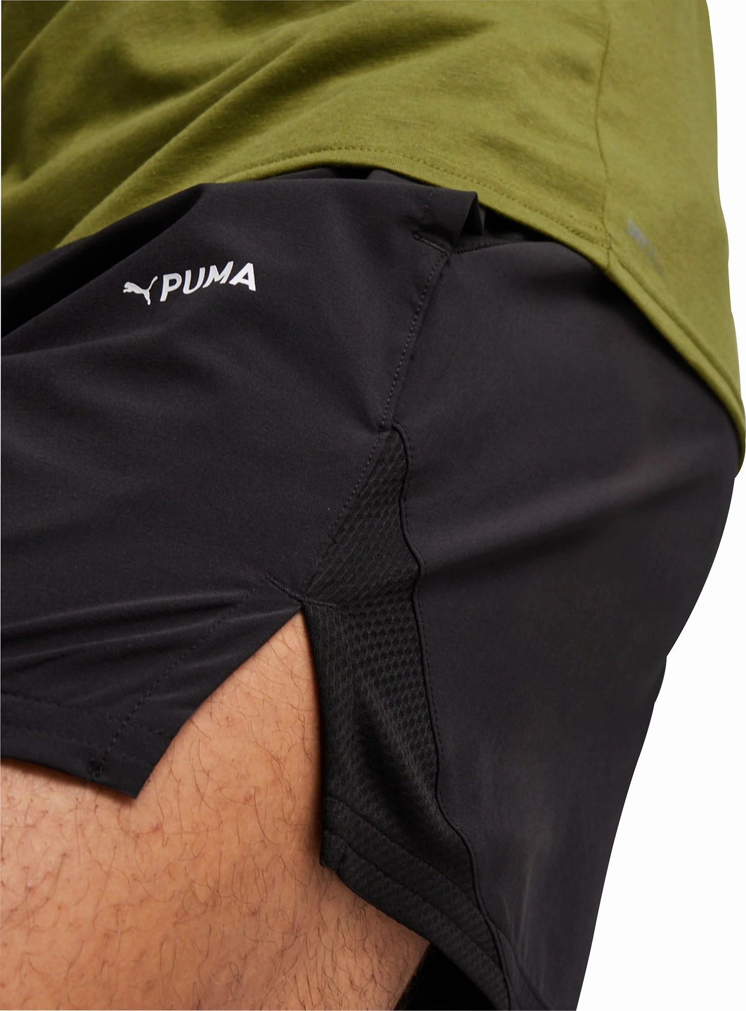 Puma Ultrabreathe Stretch 5 Inch Mens Training Shorts - Black QuickAccess Pockets