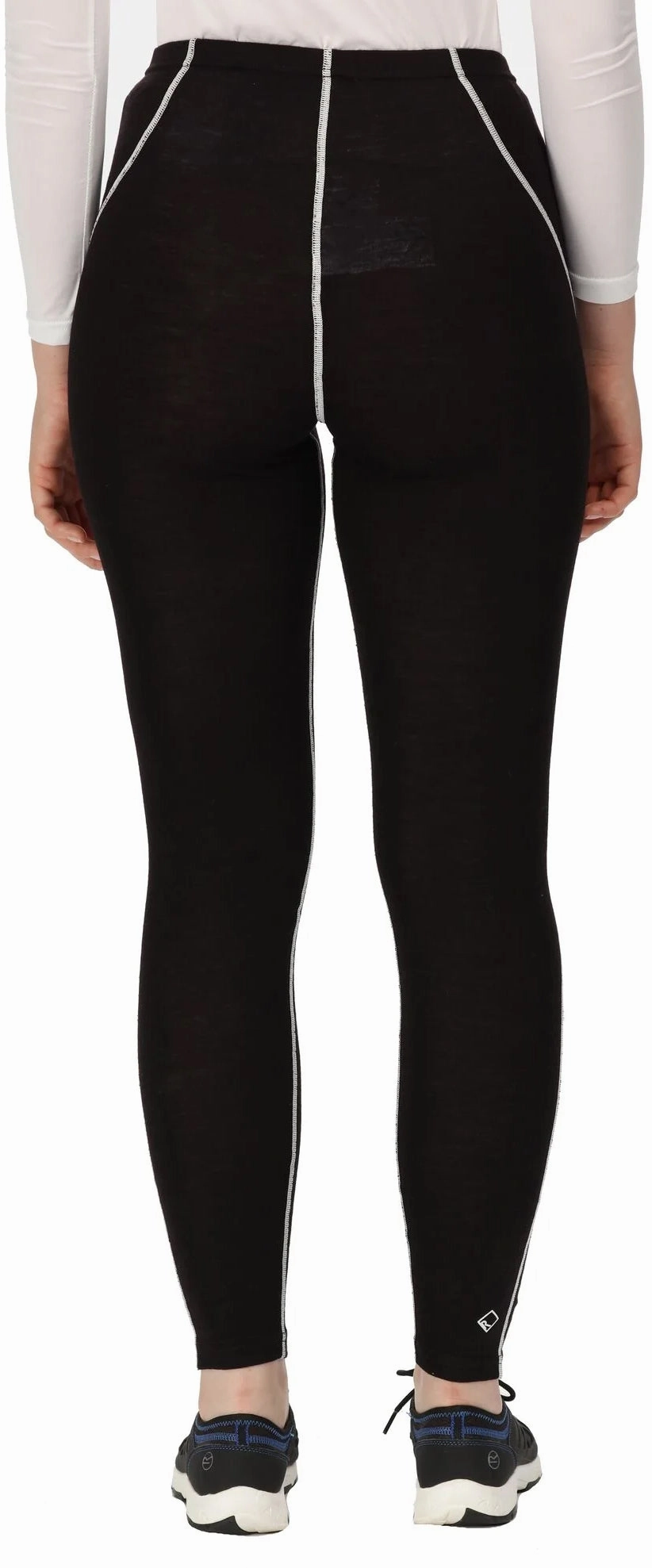 Breathable Technology Stretch Cloth Regatta Zimba Merino Baselayer Womens Long Tights - Black