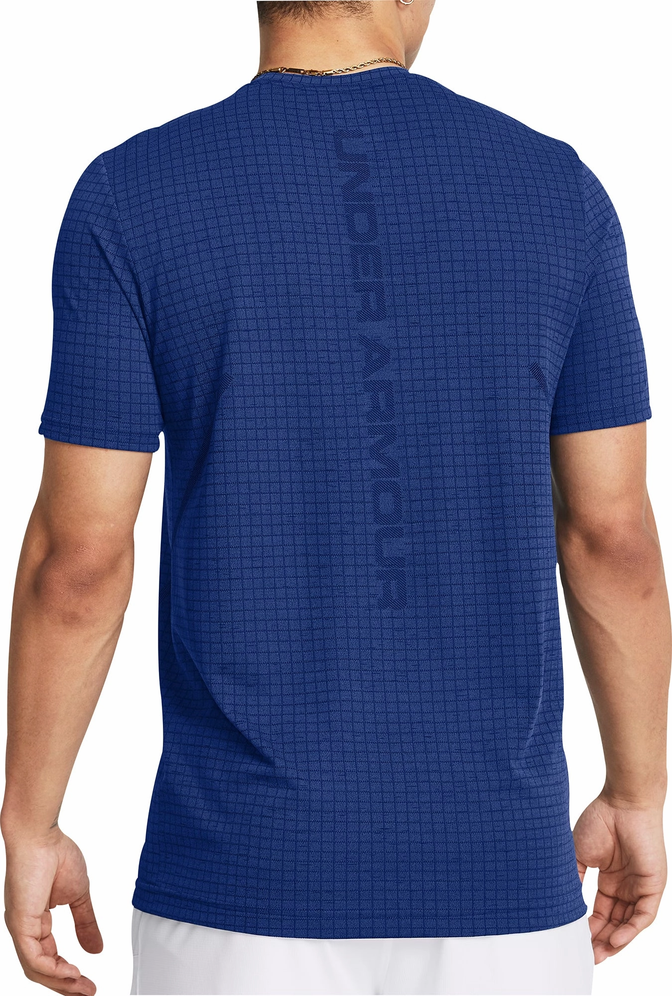 Trend Vibe Under Armour Seamless Grid Short Sleeve Mens Training Top - Blue