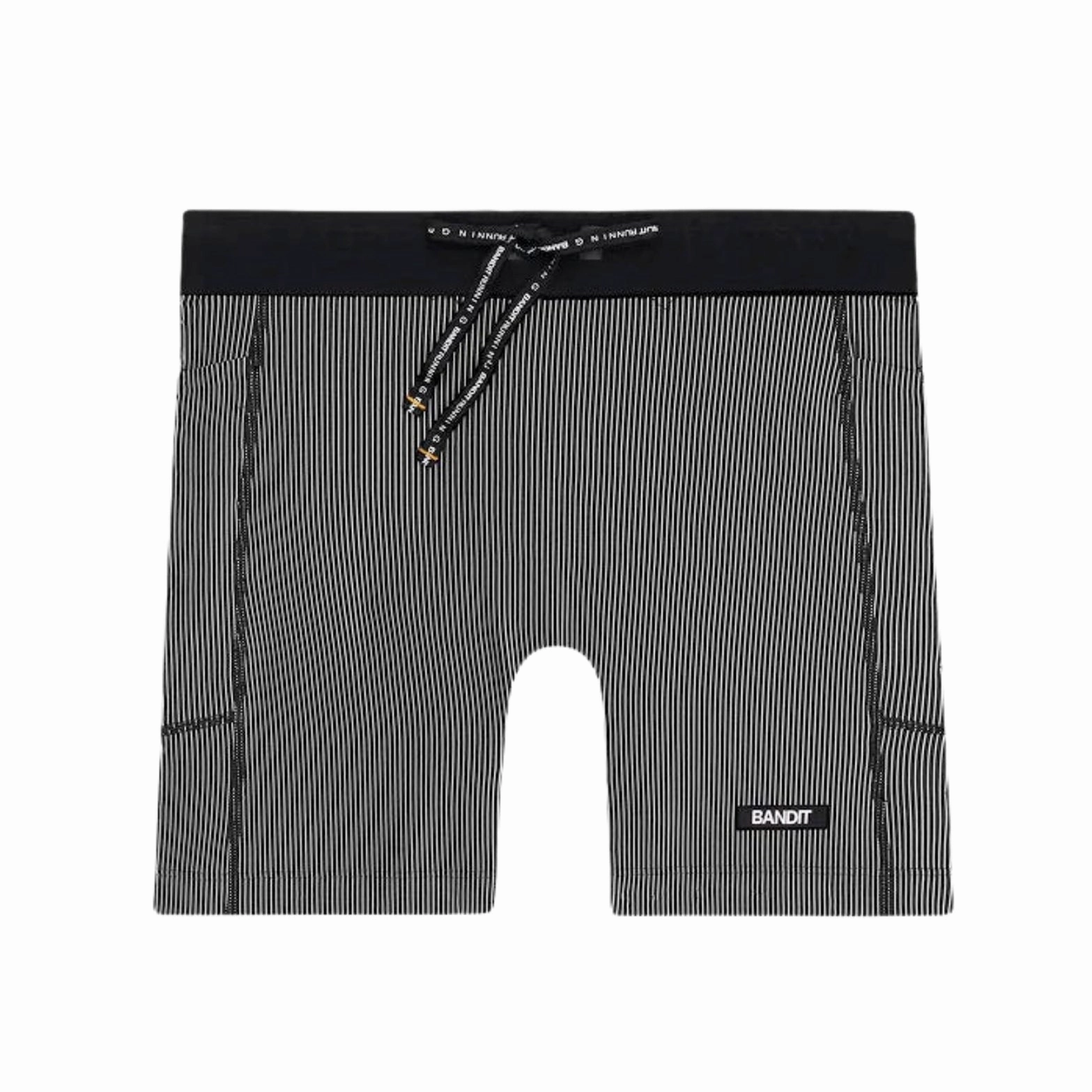 Women's Striped Cadence 5 Inch Compression Shorts Black / Chalk PillingResistant StretchComfort