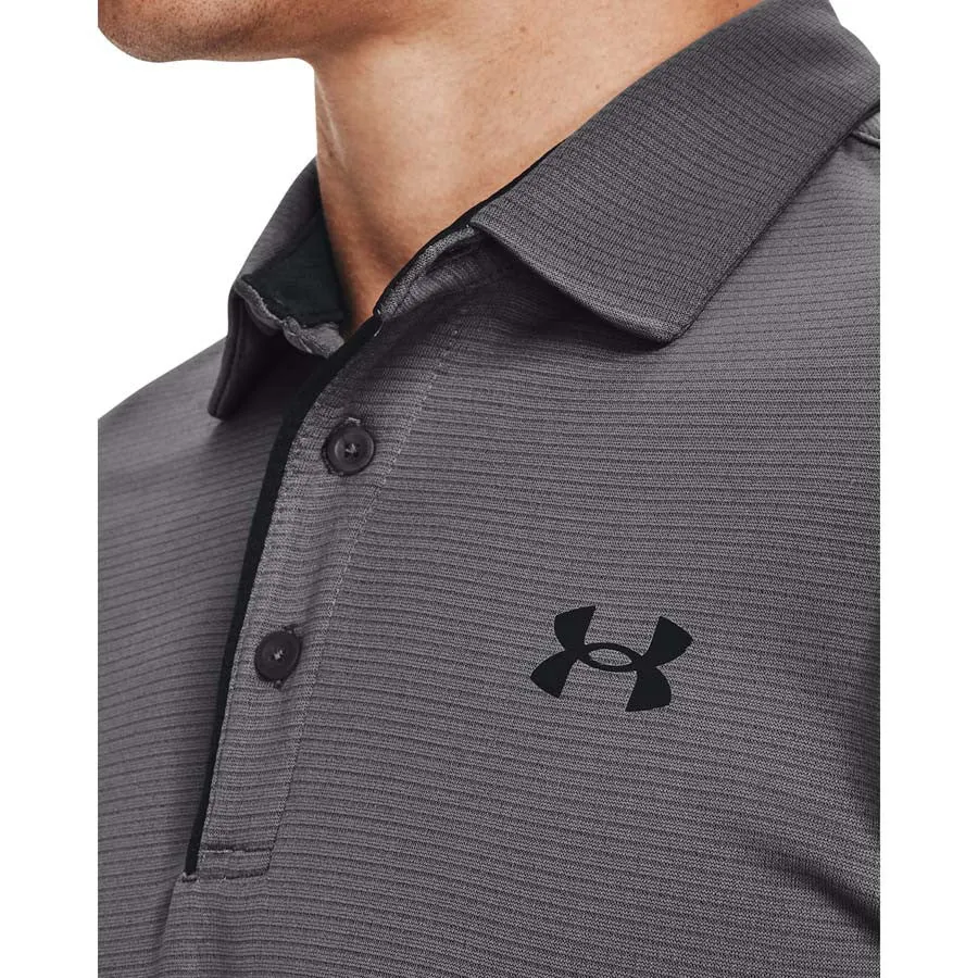 UA Tech Polo | BLACK/GRAPHITE Zipper Front