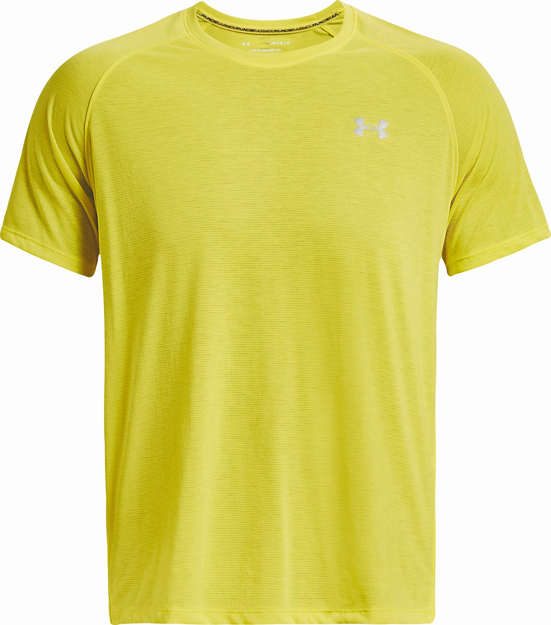 Under Armour Streaker Short Sleeve Mens Running Top - Yellow Odor Eliminating Fibers barbershop
