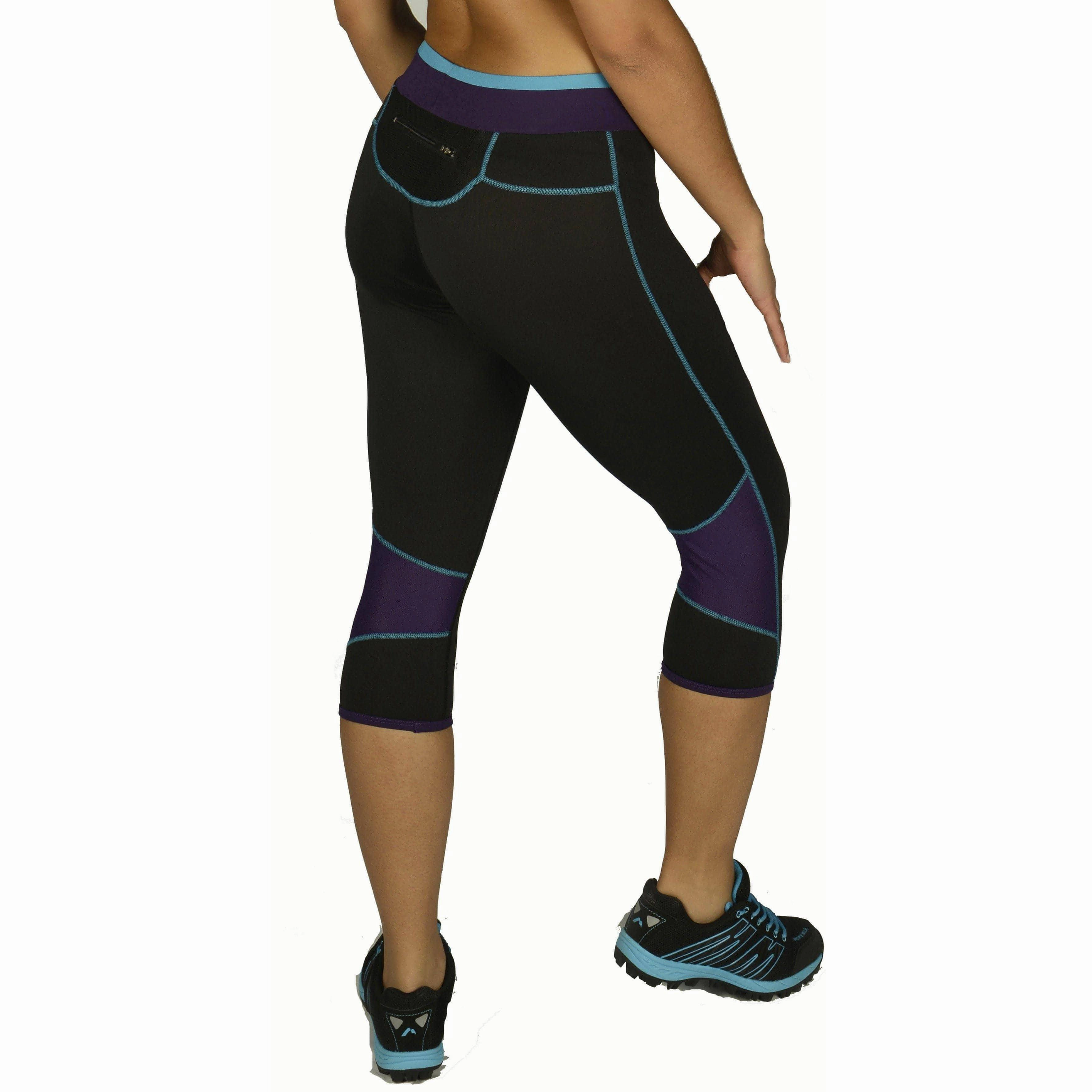 More Mile Prime Womens 3/4 Capri Running Tights - Black Easter Unfinished