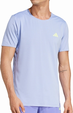 adidas Adizero Short Sleeve Mens Running Top - Blue sale season