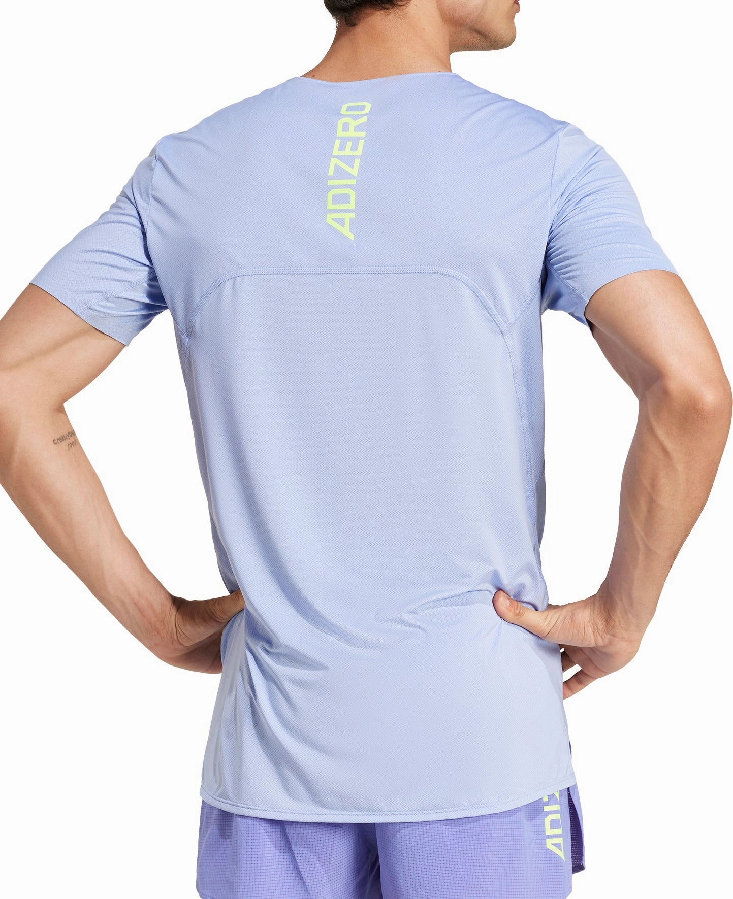 adidas Adizero Short Sleeve Mens Running Top - Blue Timeless Comfort Wear Everyday Fashion
