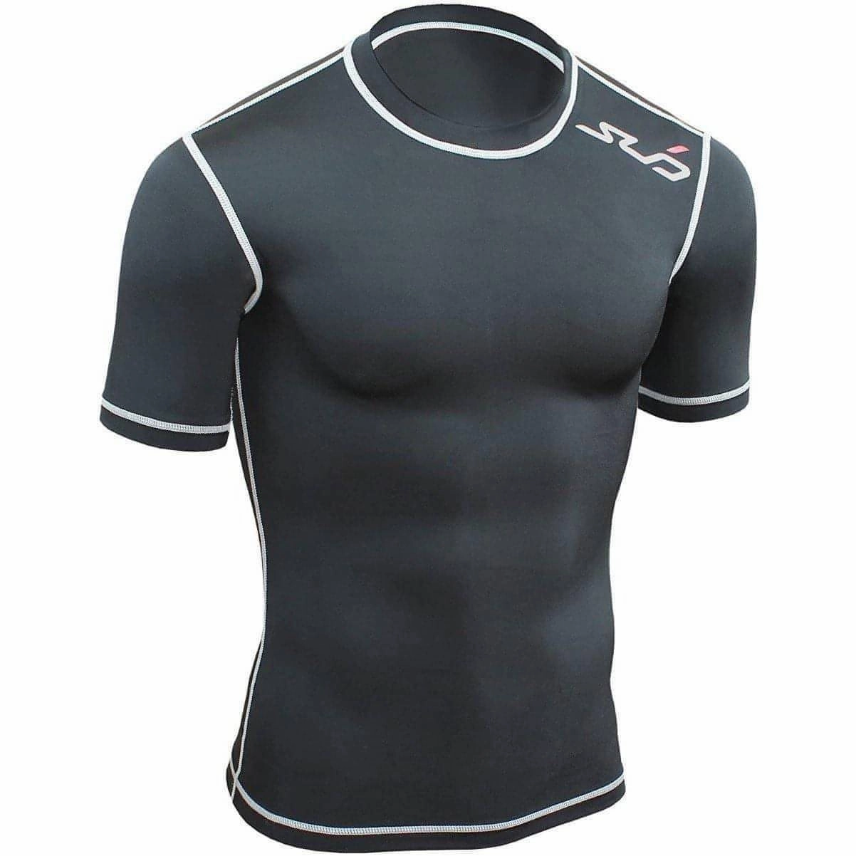 Chilly Comfort Wear Sub Sports Dual All Seasons Short Sleeve Junior Compression Top - Black
