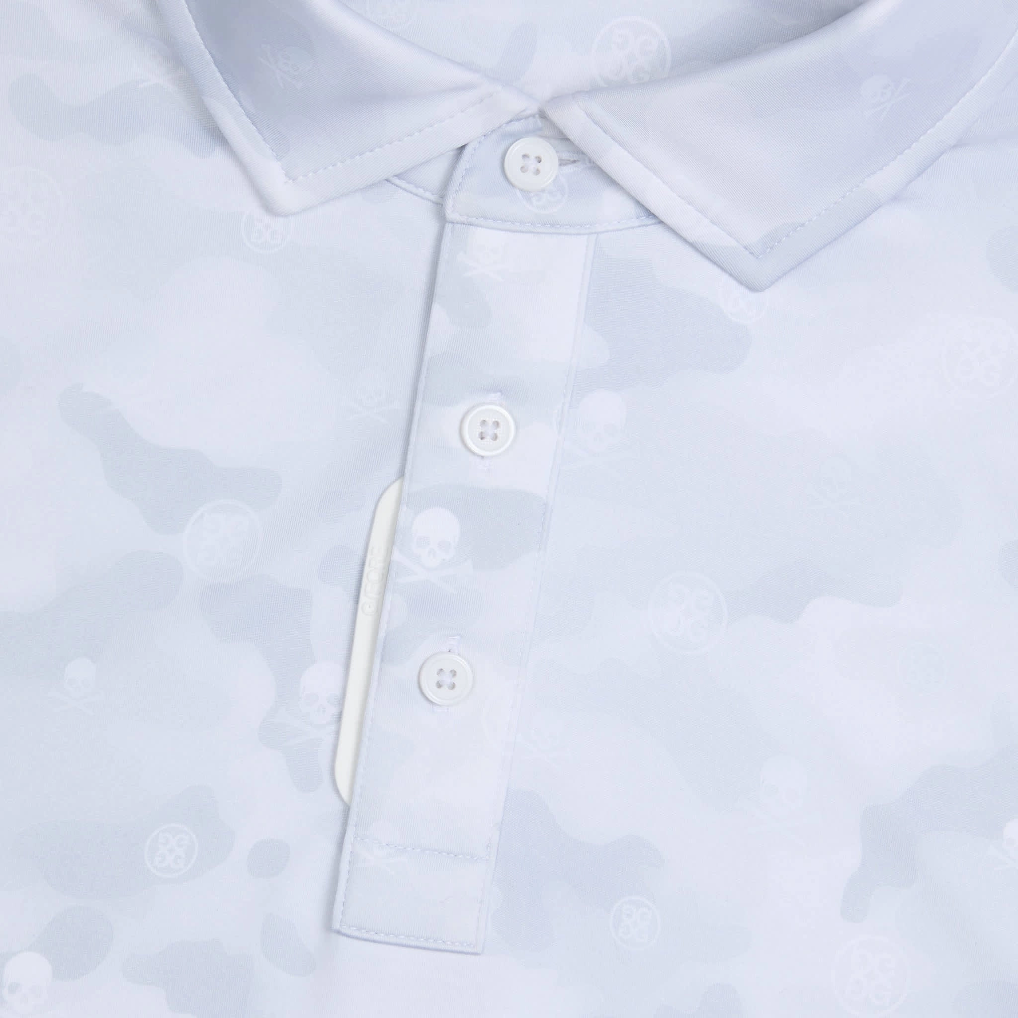 G/Fore Icon Camo Tech Jersey Golf Polo Shirt - Snow Travel Staple Trendy Appeal