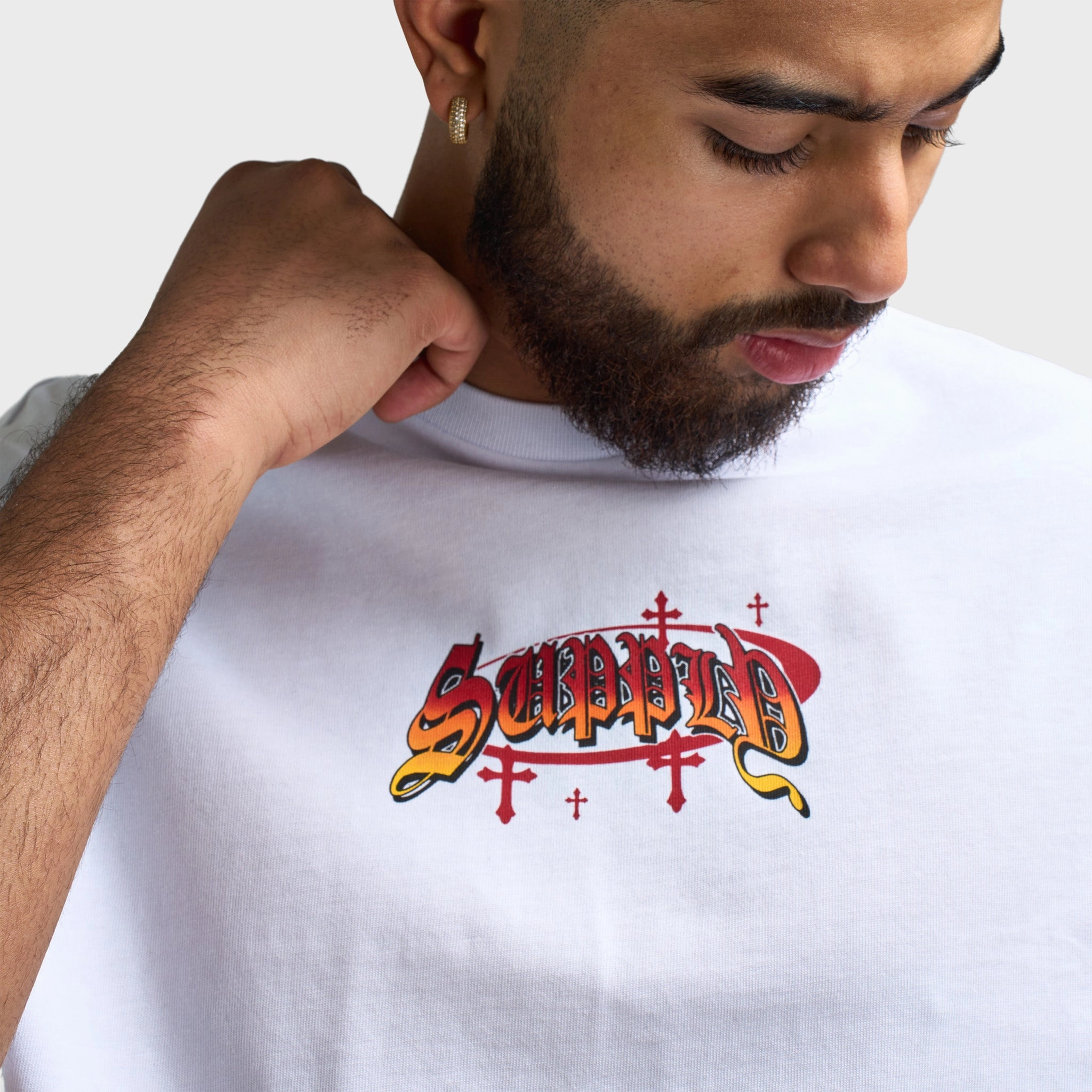 Supply & Demand Ashburn Graphic T-Shirt / Optic White Layer Fresh Abrasion Resistant Surface