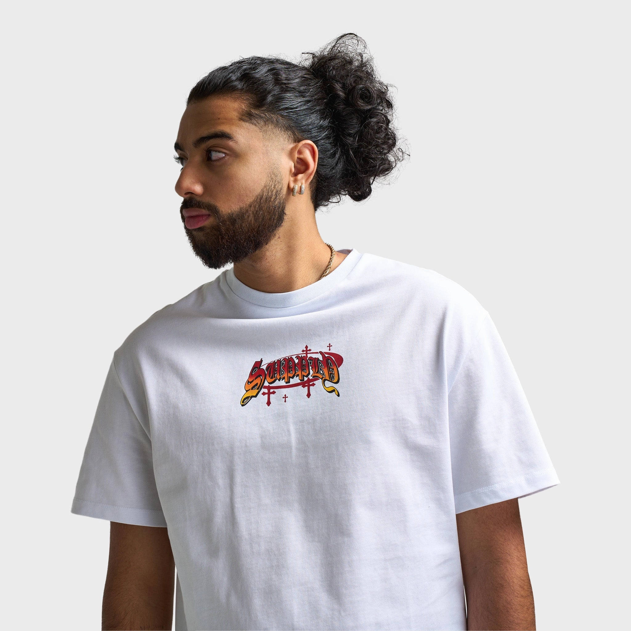 Essential Fit Non Restrictive Silhouette Supply & Demand Ashburn Graphic T-Shirt / Optic White