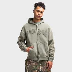 Supply & Demand Aydar Full Zip Hoodie / Washed Ivy Green CompressionResistant Functional Pocket