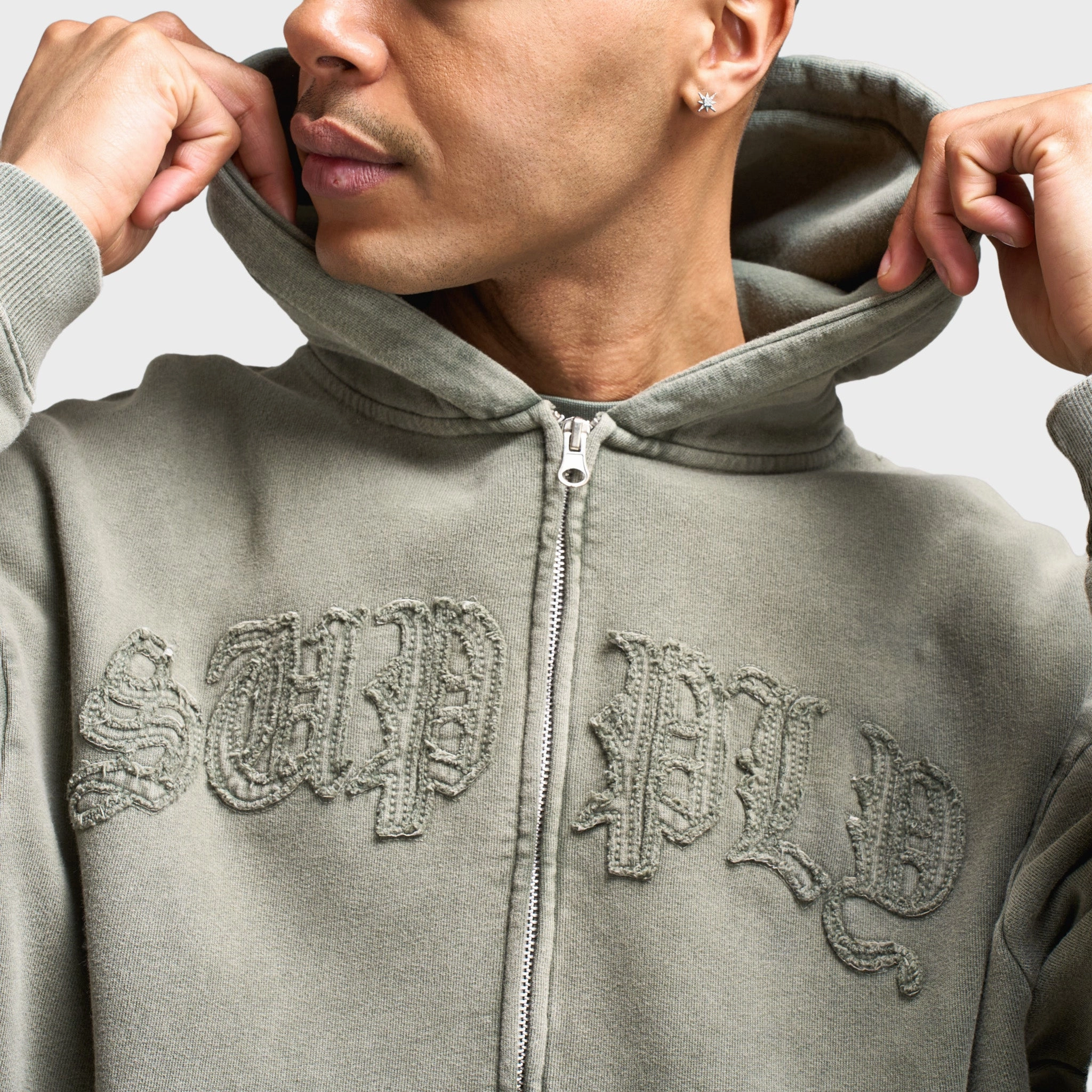 Durable Zippers Supply & Demand Aydar Full Zip Hoodie / Washed Ivy Green
