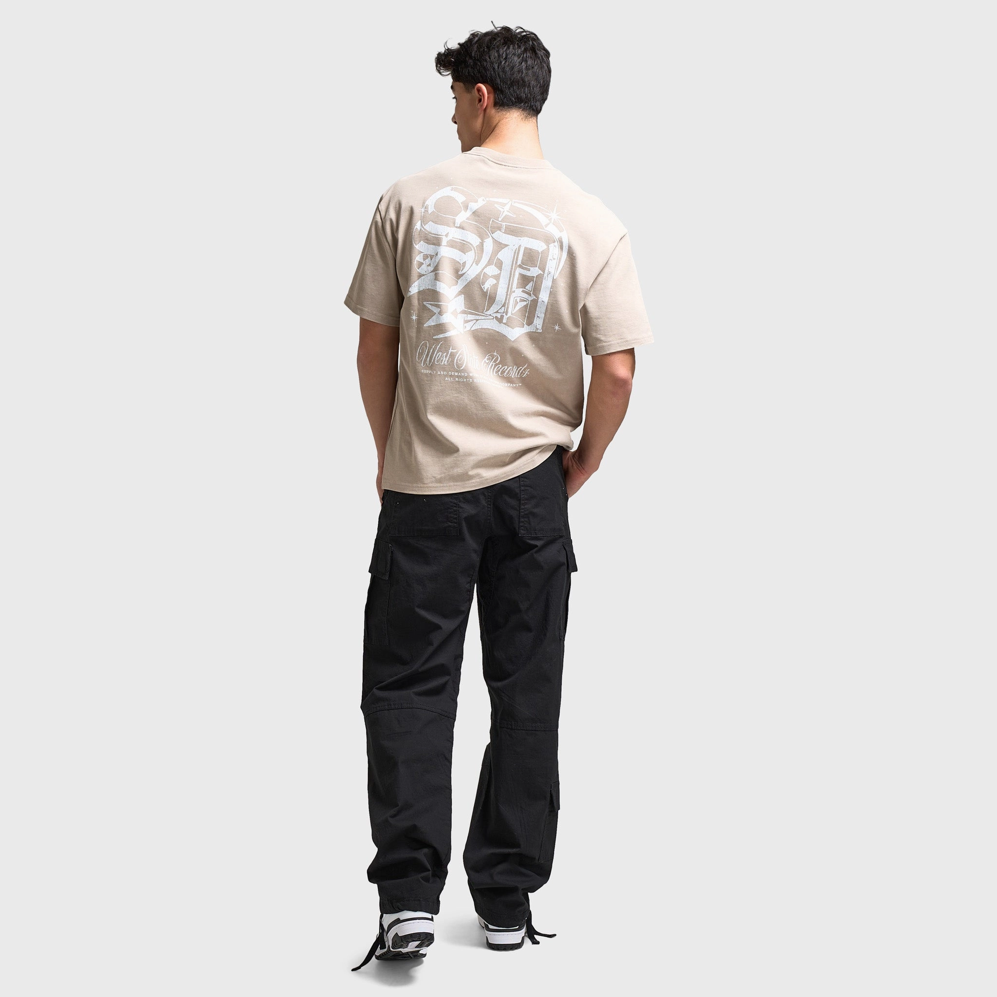 Supply & Demand Finley Graphic T-Shirt / Washed Taupe closed space short - term storage