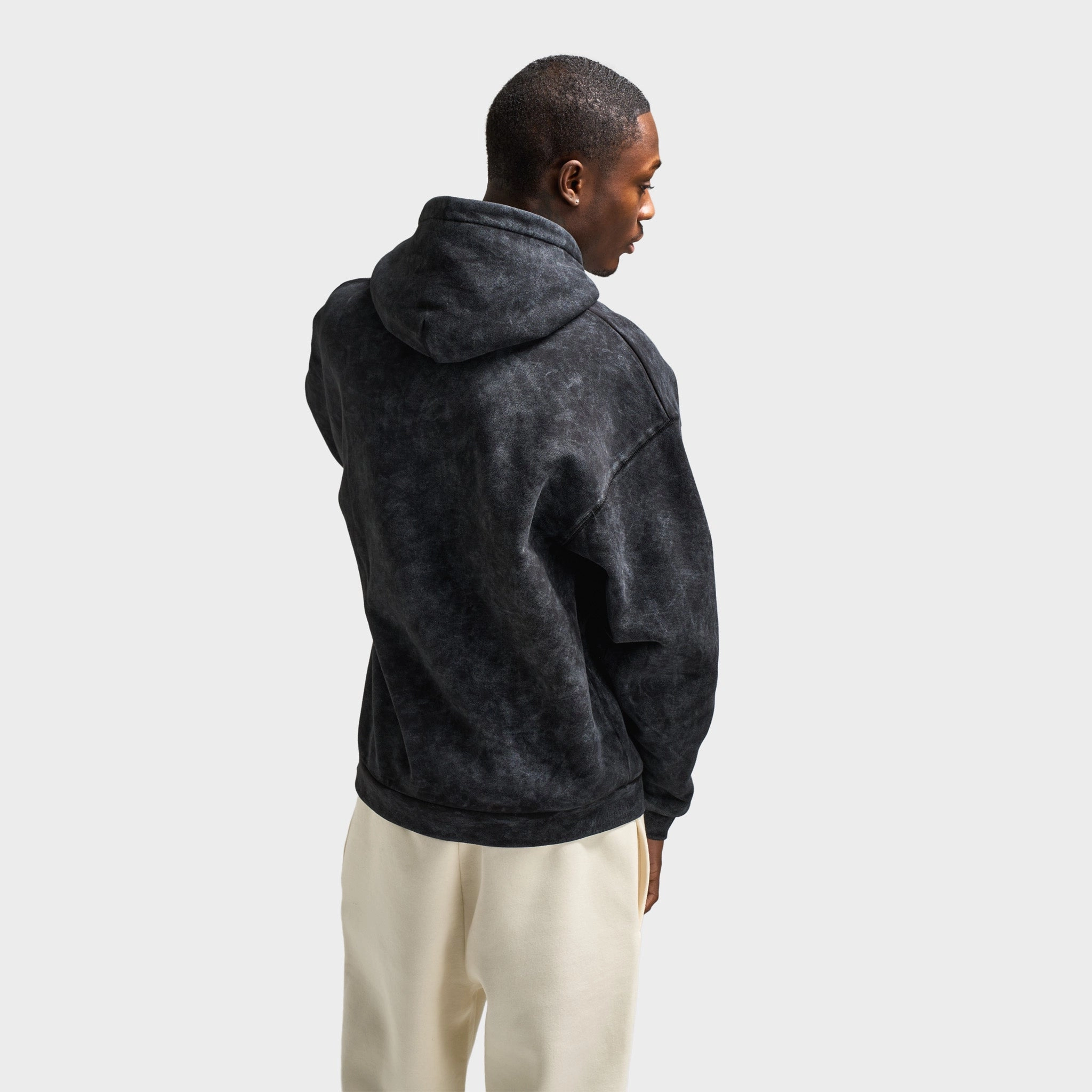 Heavy Duty Buckle Modern Aesthetic Supply & Demand Fire Dice Pullover Hoodie / Washed Black