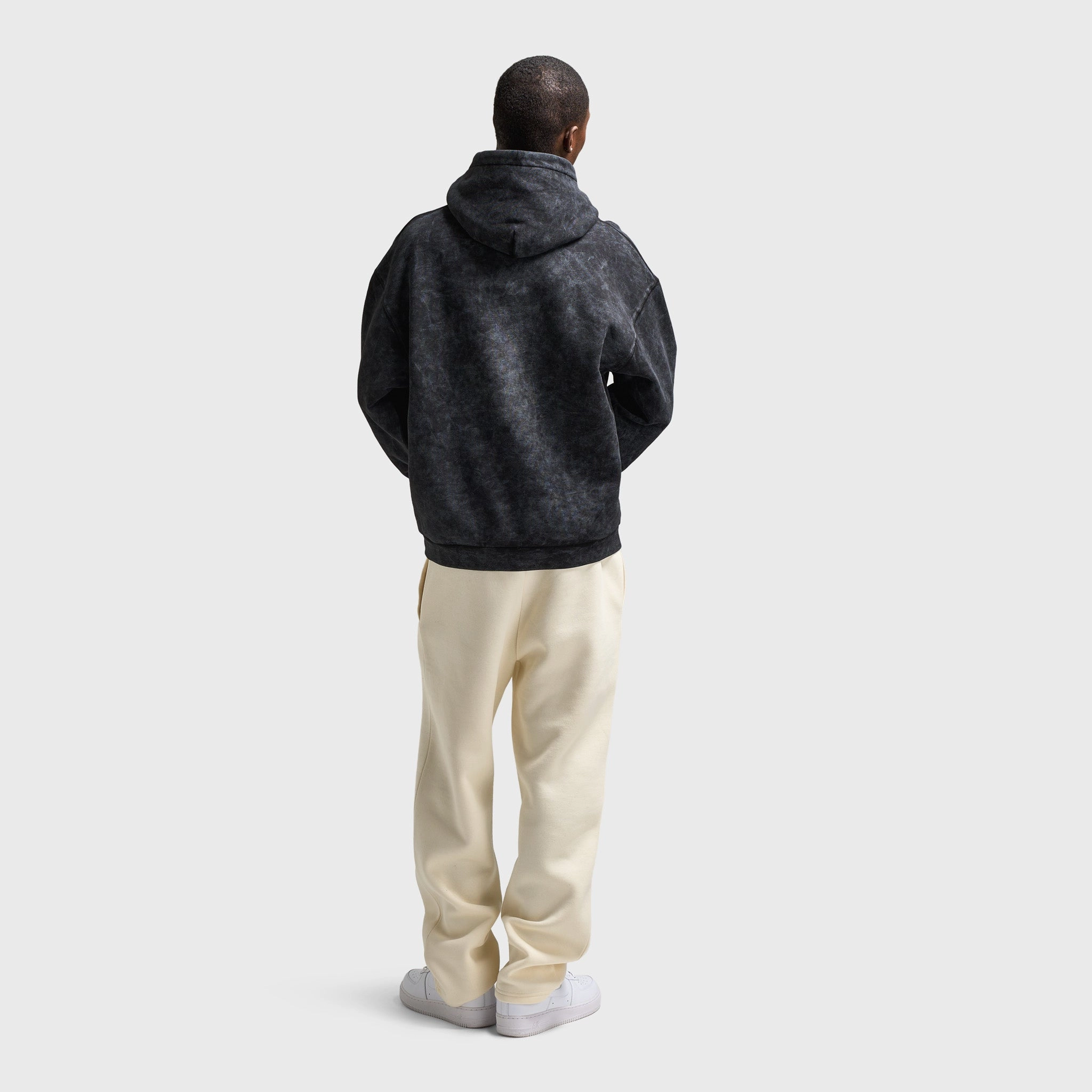 Supply & Demand Fire Dice Pullover Hoodie / Washed Black Cozy Hood Detail