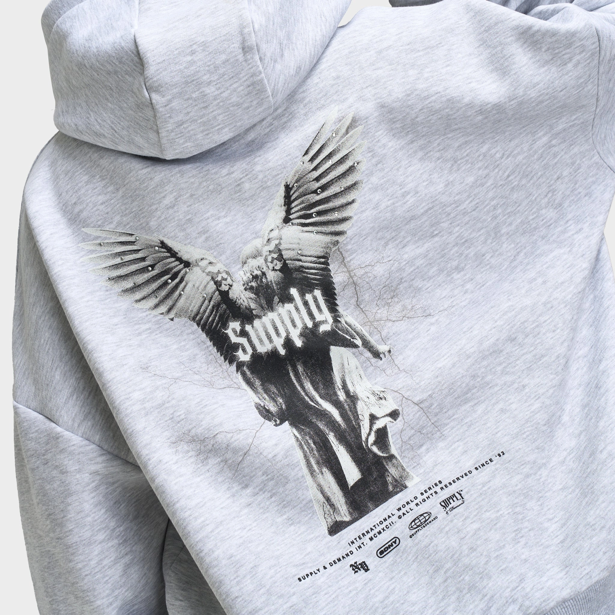 Supply & Demand Women's Wings Pullover Hoodie / Light Grey Breathable Membrane Multi Pocket Design