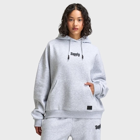Supply & Demand Women's Wings Pullover Hoodie / Light Grey Mold resistant
