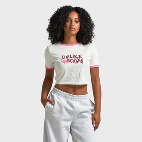 Eco Conscious Production Unlike Humans Women's Wave Slim T-shirt / Tofu