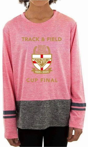 More Mile Marl ESAA Cup Final Long Sleeve Running Top - Pink Home Wear