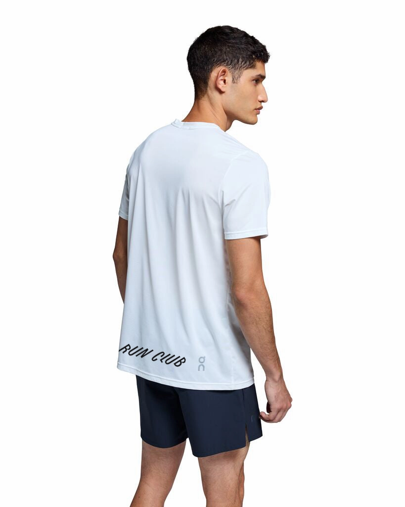 On x Achilles Heel Run Club Men's Core Tee Undyed White FlatlockStitching ReflectiveDetails