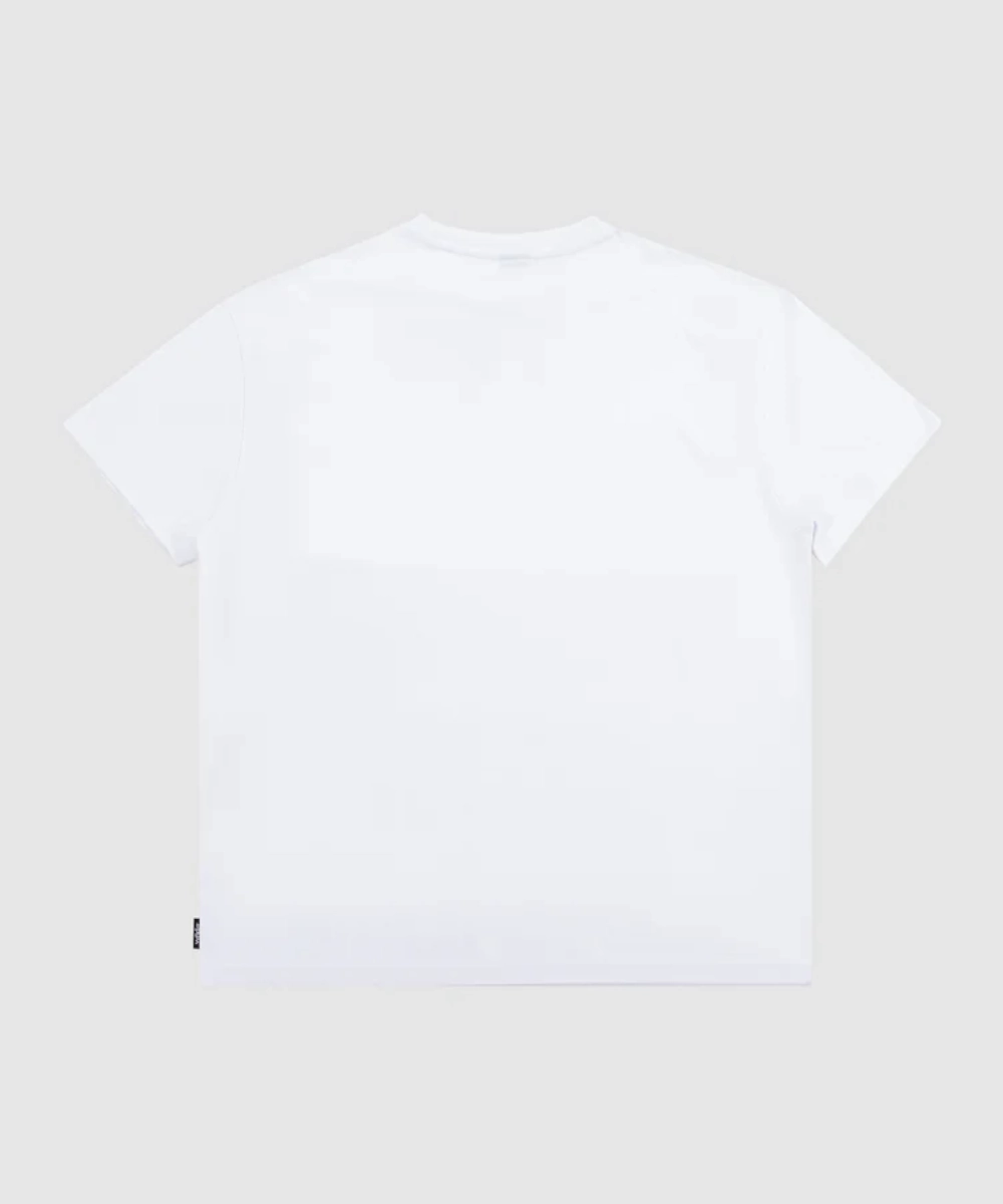 WNDRR Blocked Box Fit Tee (White) Light Wool American Ease