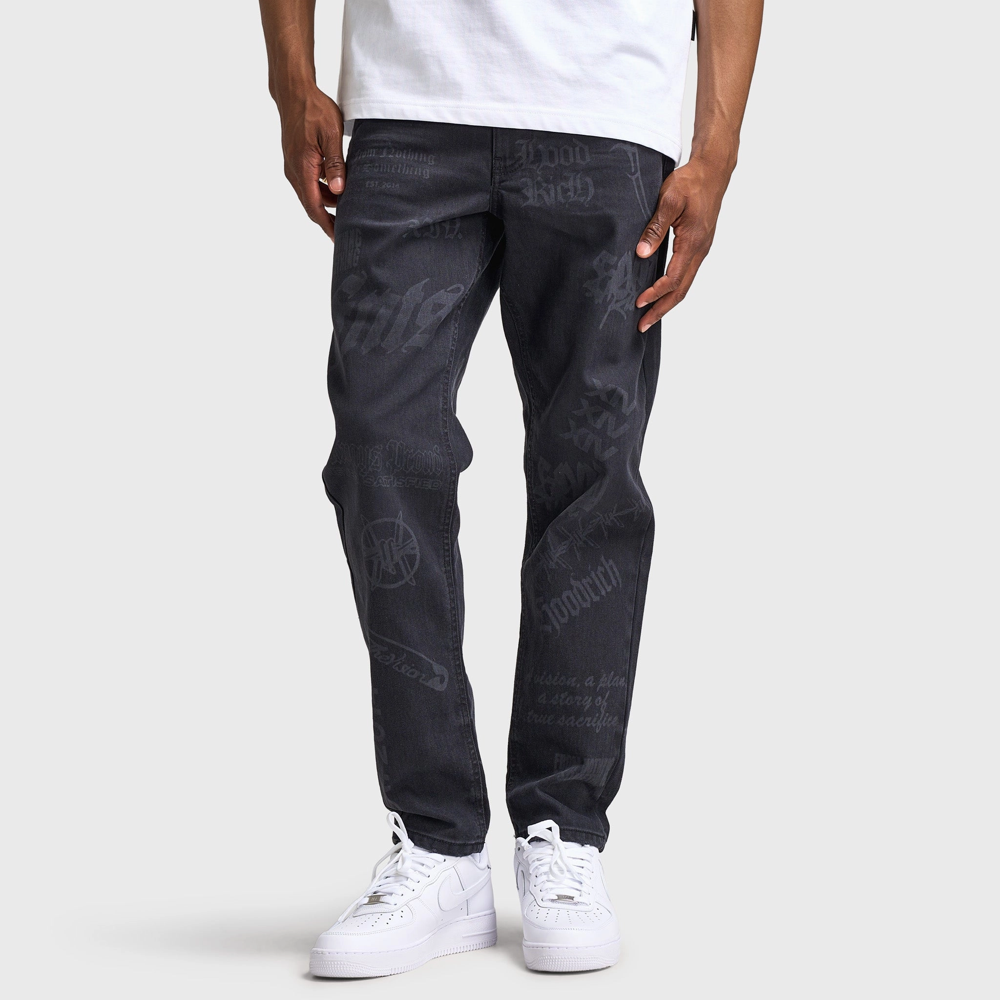 football field Hoodrich Ironchrome Denim Jeans / Black