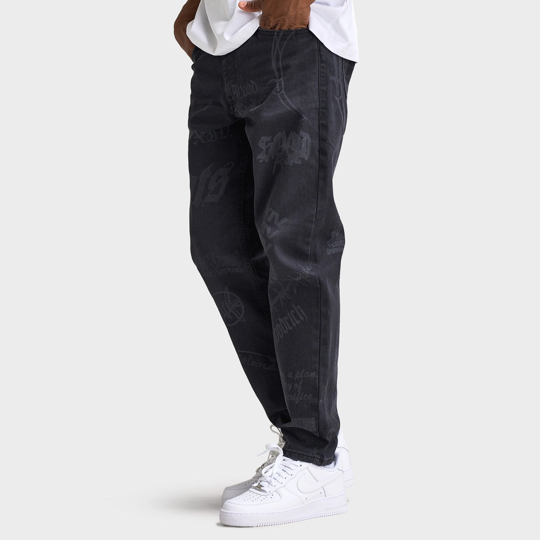 Hoodrich Ironchrome Denim Jeans / Black Flexible Contoured Panels fiber