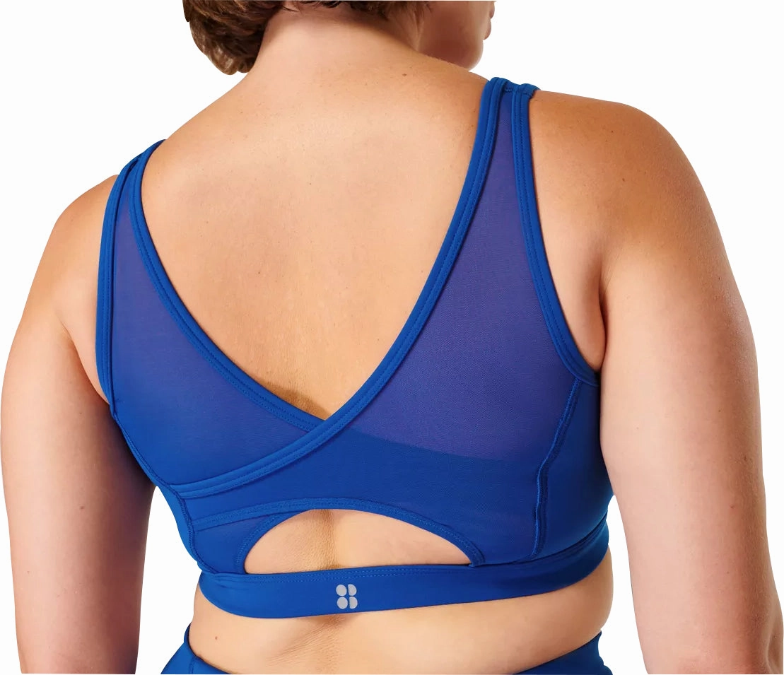 Sweaty Betty Power Icon Womens Sports Bra - Blue Matte Fit