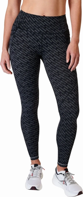 Sweaty Betty Power Pro Womens Long Training Tights - Grey WindResistantWeave HygroscopicFiber