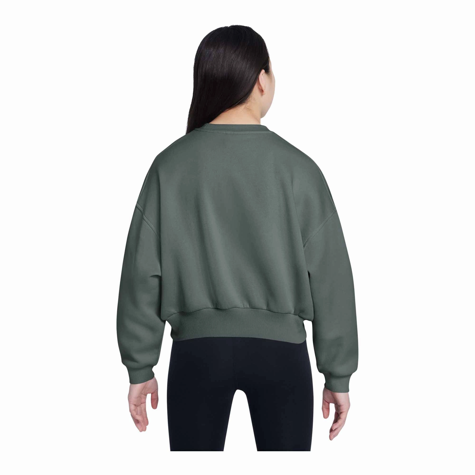 Nike Sportswear Club Fleece Girls' Boxy Crew-Neck Sweatshirt Skin Hug CompactWeave