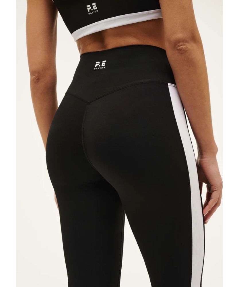 HighDensity Weave Layer Safe P.E Nation Free Play 2 Full Length Legging (Black/Optic White)