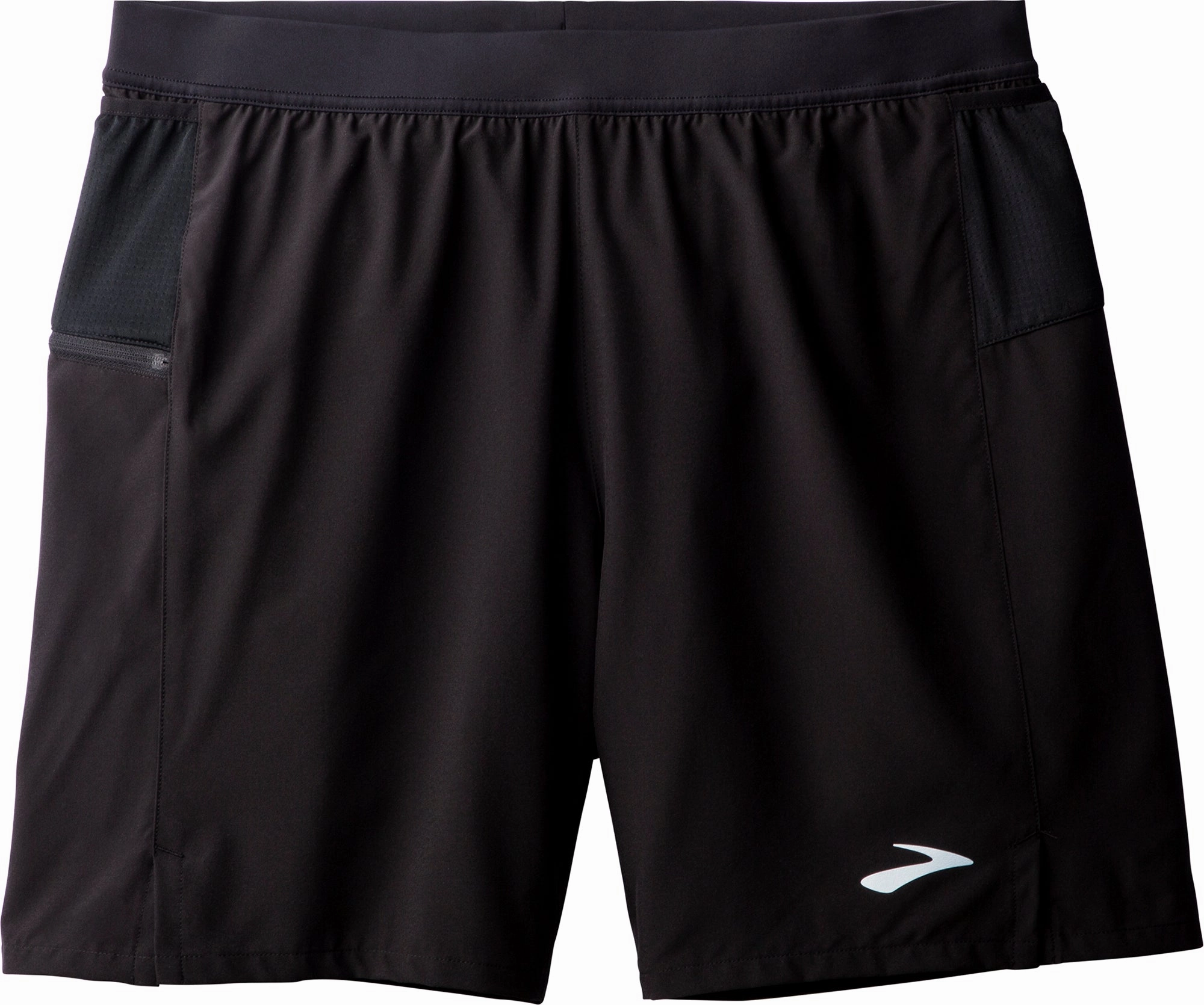 Warm Layers Brooks 7 Inch Journey 2 In 1 Mens Running Shorts - Black