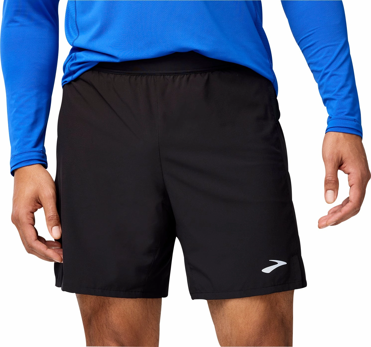 Eco Friendly Fabric Brooks 7 Inch Journey 2 In 1 Mens Running Shorts - Black