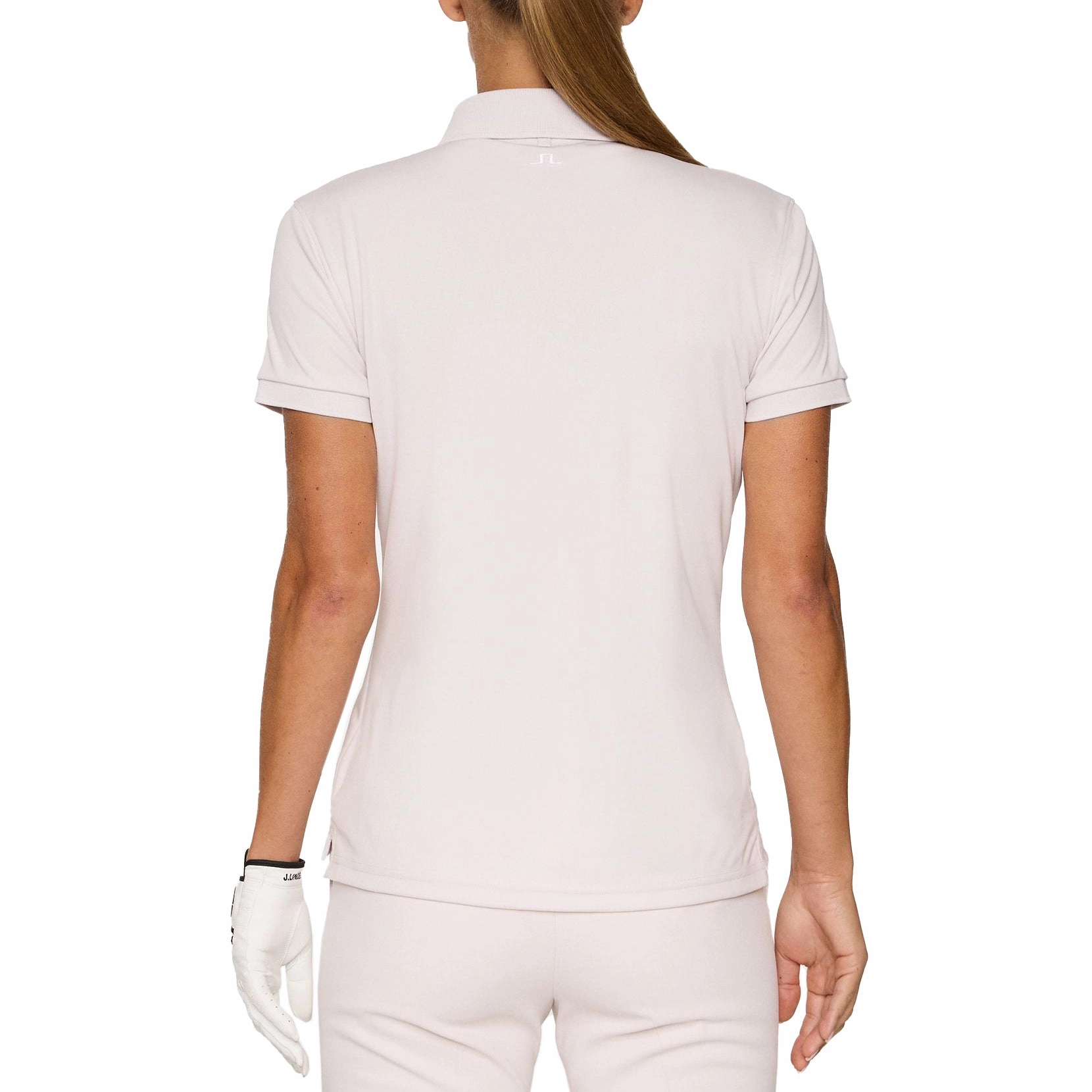J.Lindeberg Women's Tour Tech Golf Polo Shirt - Grey Lilac EasyCare Textile
