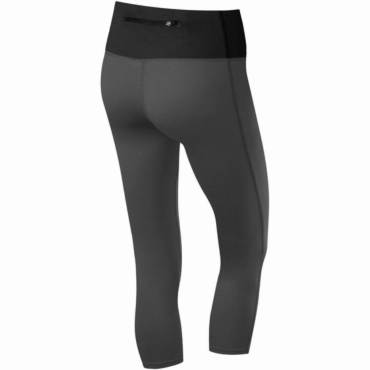 MoistureWickingTechnology Customizable Options TCA Pro Performance Supreme Womens 3/4 Capri Running Tights - Grey