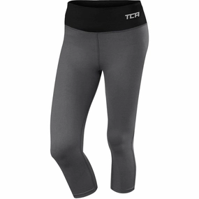 Training Clothes TCA Pro Performance Supreme Womens 3/4 Capri Running Tights - Grey