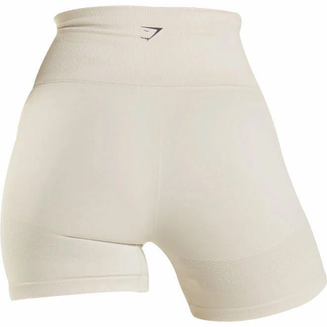 Gymshark Energy Seamless Womens Short Training Tights - Beige DurableStitching Strong Denim