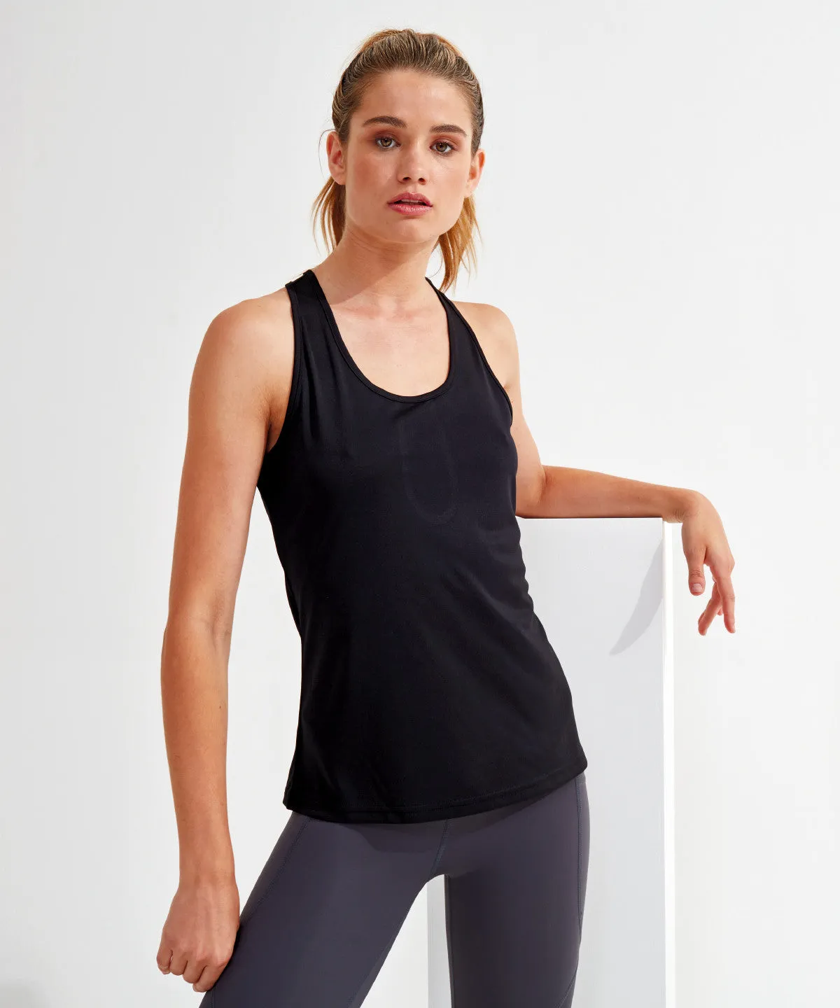 Boho Free Tech Mood Women's Yoga Knot Vest | BLACK
