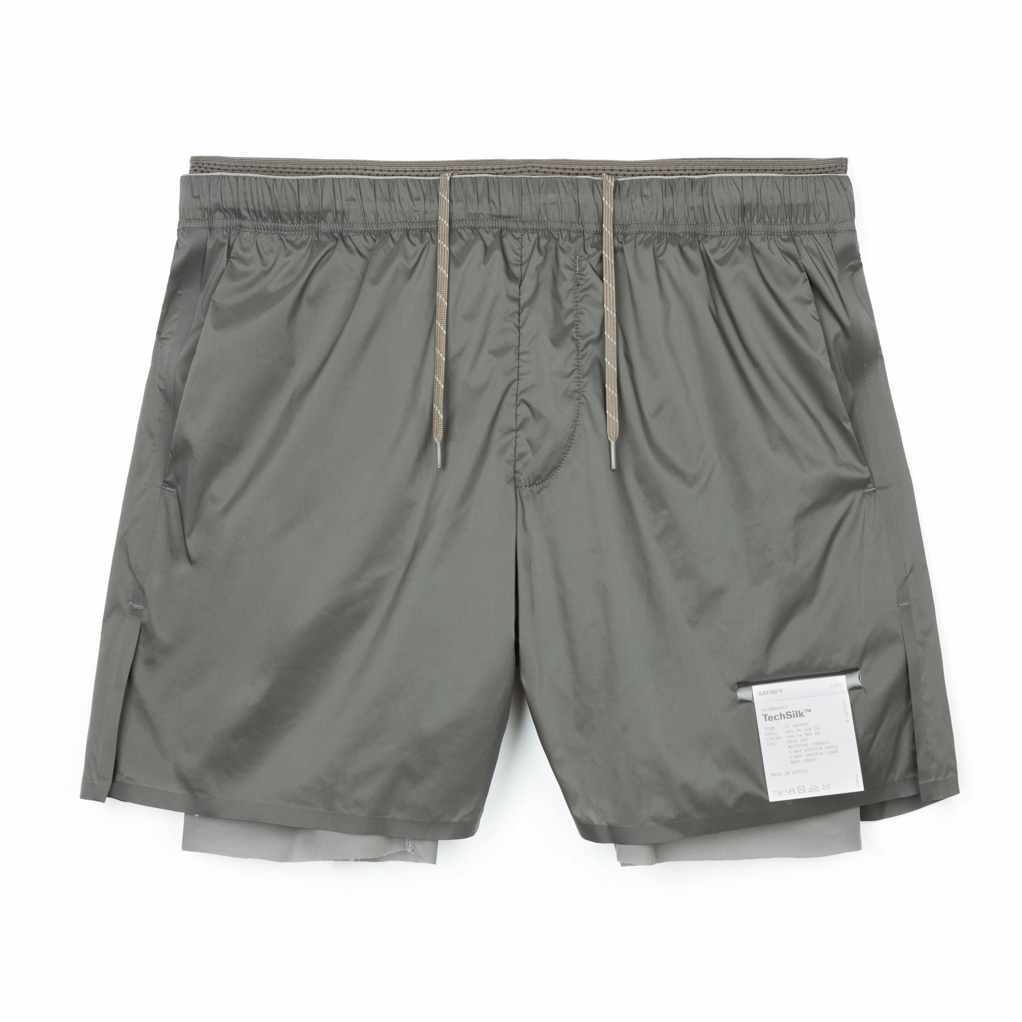TechSilk 5 Inch Shorts Raven MultiDirectionalFlex Antibacterial lining