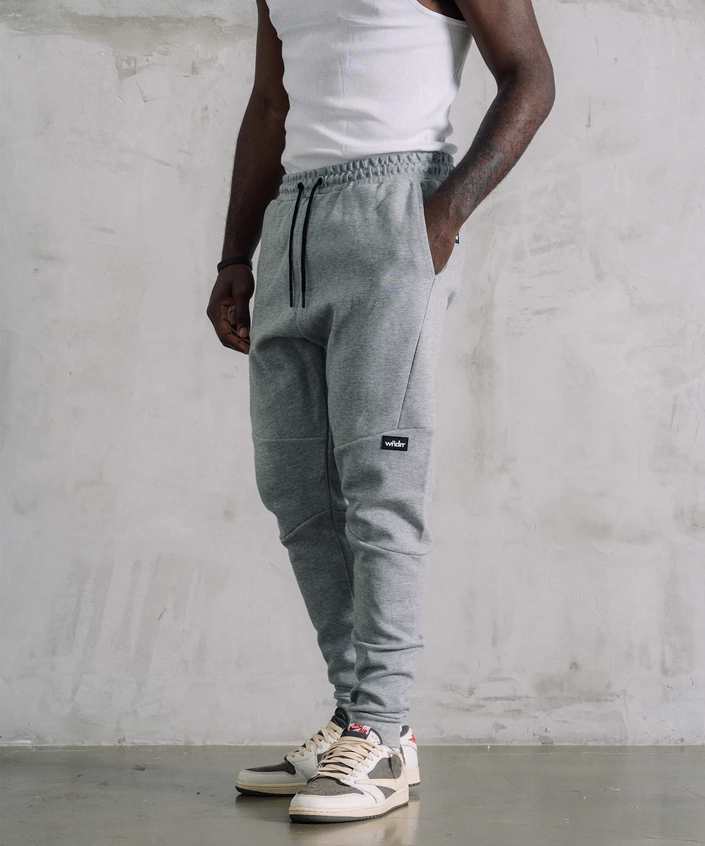 WNDRR Hoxton V2 Tech Trackpants (Grey Marle) Active Ease