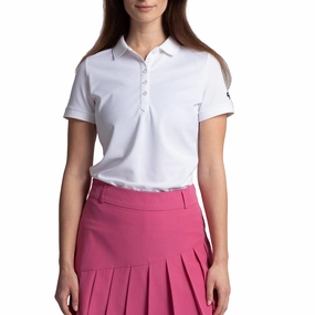 Classic Fit Cross Women's Amy Polo Golf Shirt - White