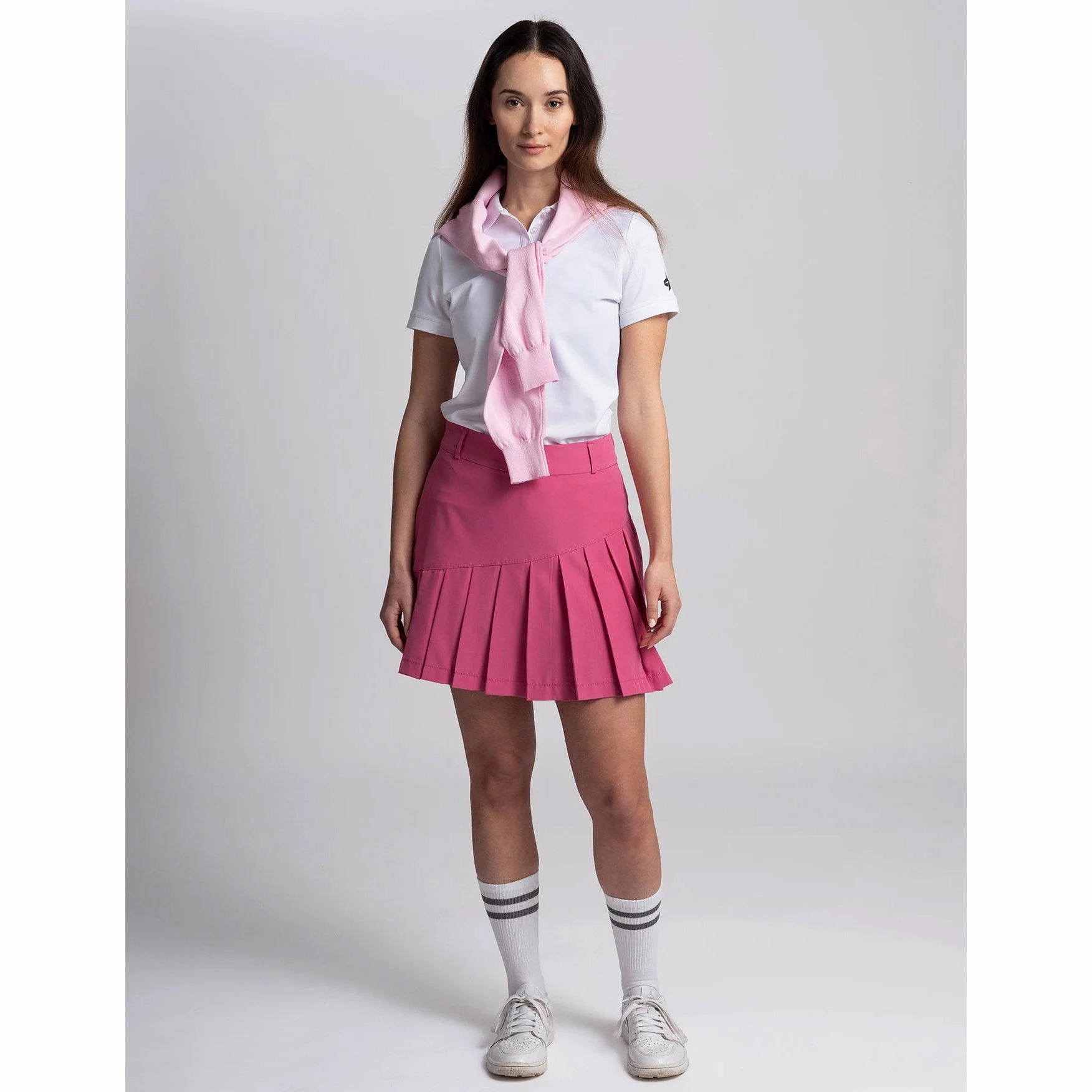Spring Collection Dimensional Stability Weave Cross Women's Amy Polo Golf Shirt - White