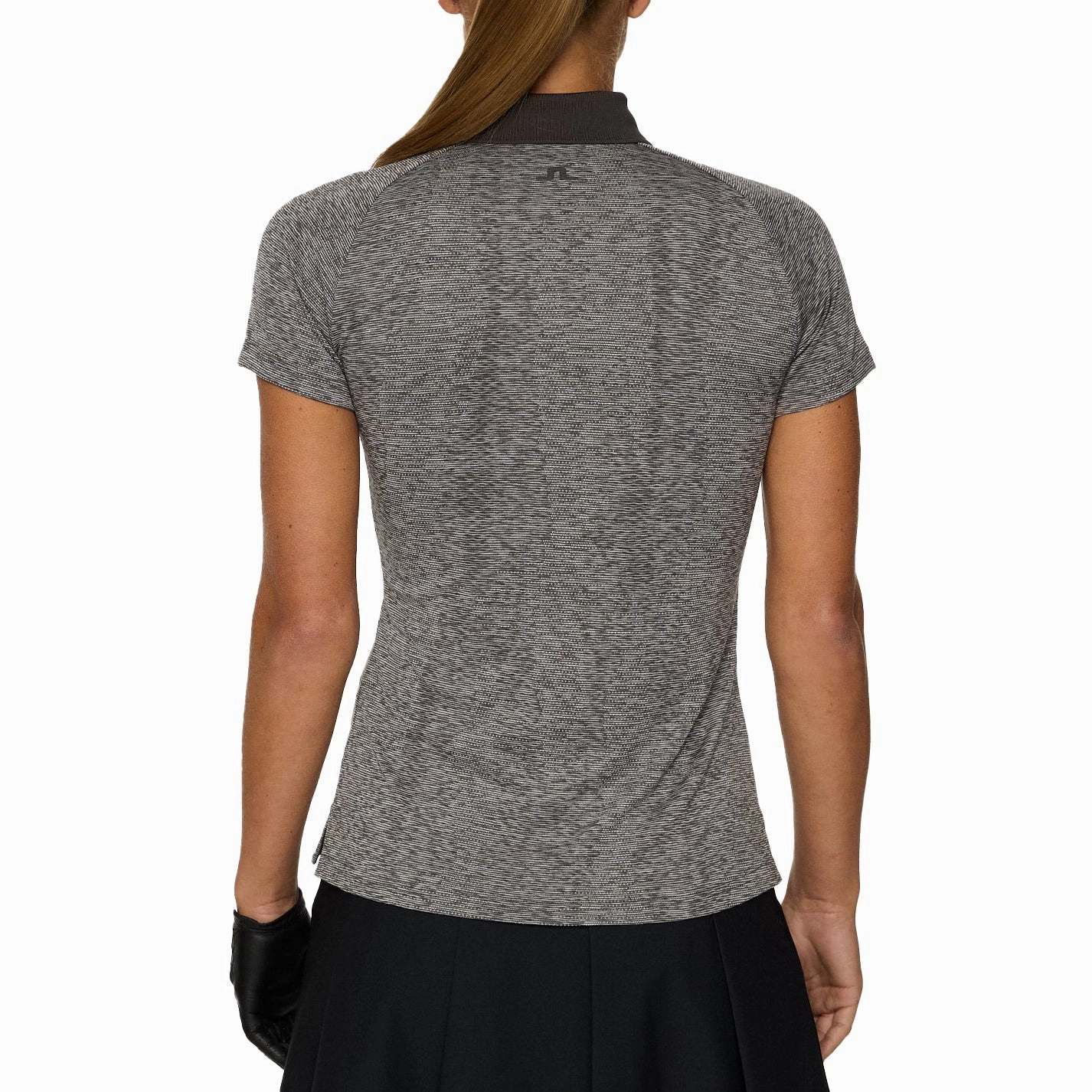 Colorfast Technology J.Lindeberg Women's Minnie Golf Polo Shirt - Dark Grey Melange