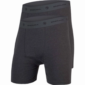 Endura Bike (2 Pack) Mens Boxers - Grey clip venue