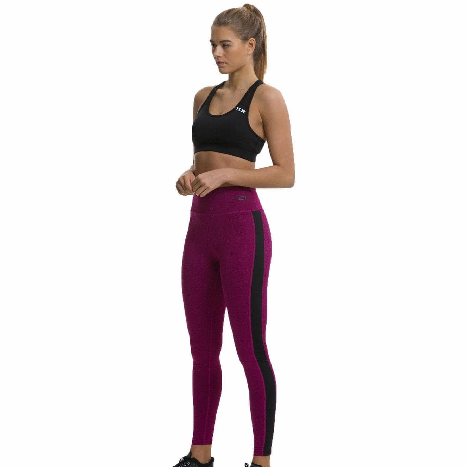 TCA Balance Womens Long Running Tights - Pink Shiny-appearance Trendy Style