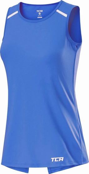 TCA Crossback Cooling Womens Training Vest Tank Top - Blue Commute Ease