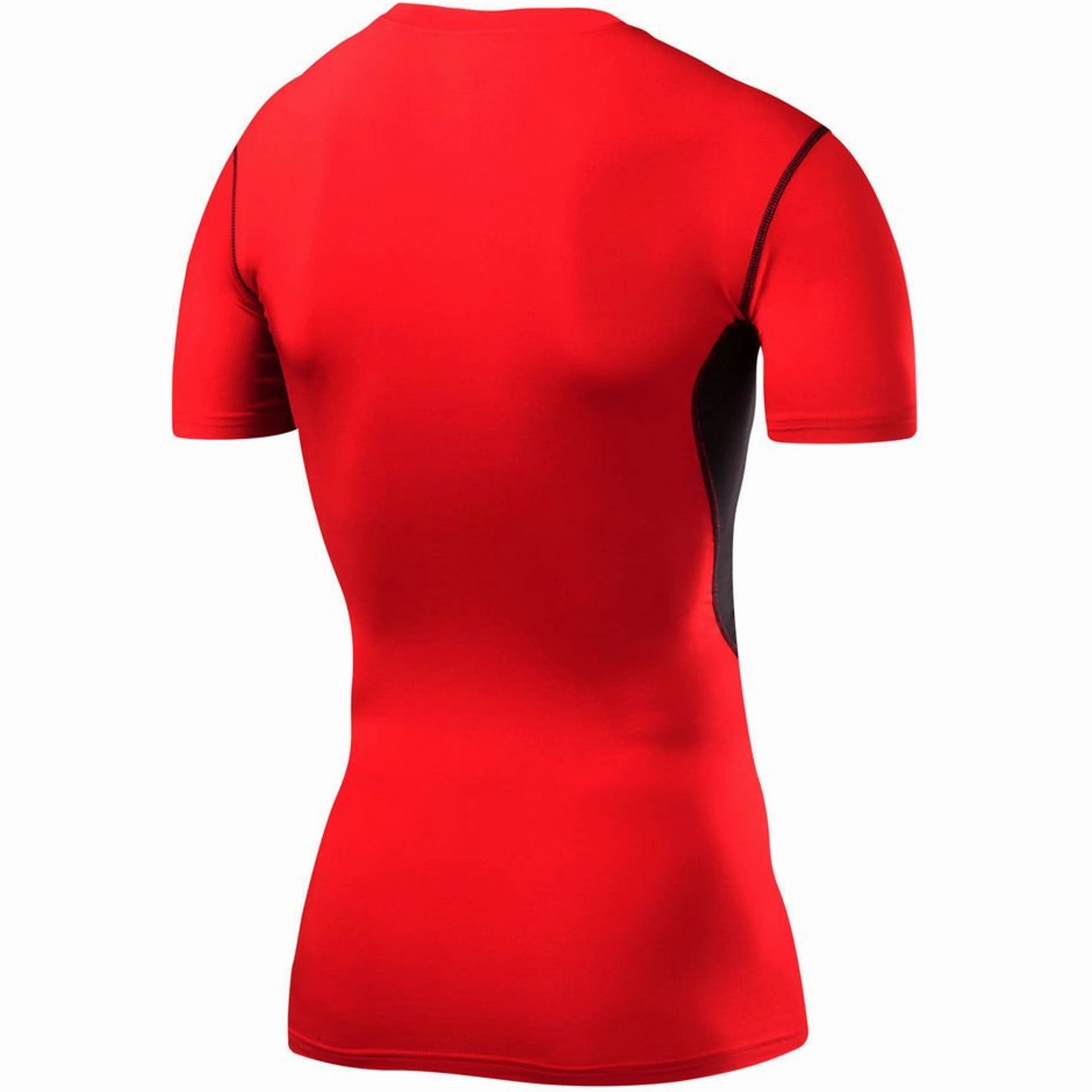 TCA HyperFusion Short Sleeve Mens Compression Top - Red Comfy All-Day Leisure Casual