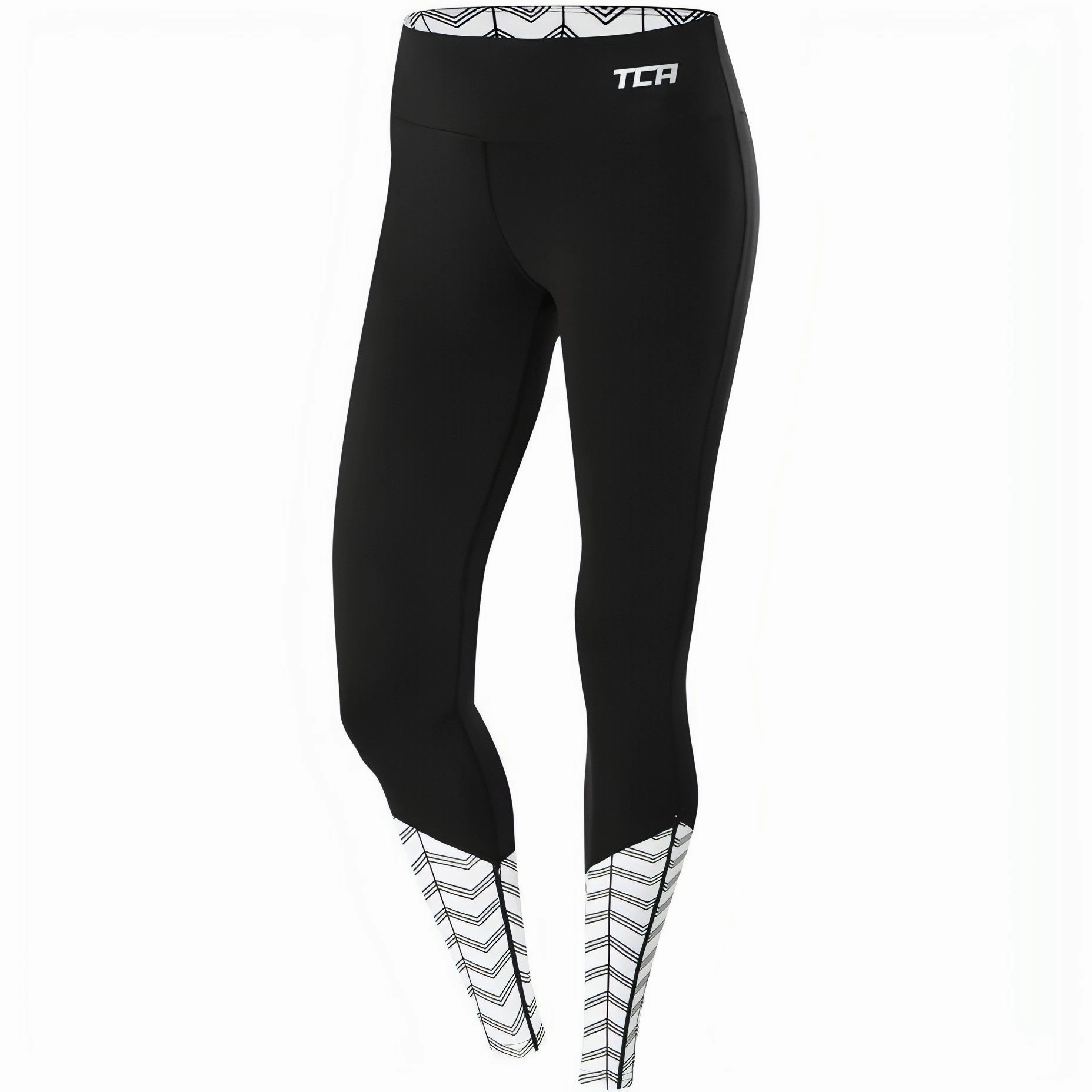 Classic-design-characteristic-quality TCA Impulse Printed Womens Long Running Tights - Black