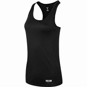 TCA Laser Tech Lightweight Womens Running Vest - Black UltraLightPackability Recycled Polyester Blend