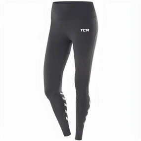 TCA Laser Tech Reflective Womens Long Running Tights - Grey Abrasion-resistant